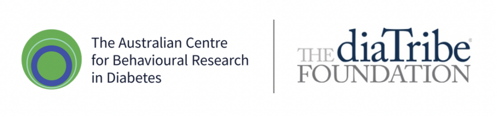 Logos of the Australian Center for Behavioral Research in Diabetes and the diaTribe Foundation