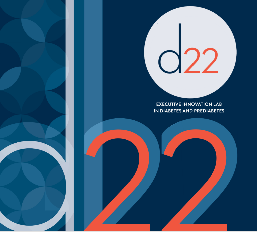 d22 Executive Innovation lab Logo blue and orange