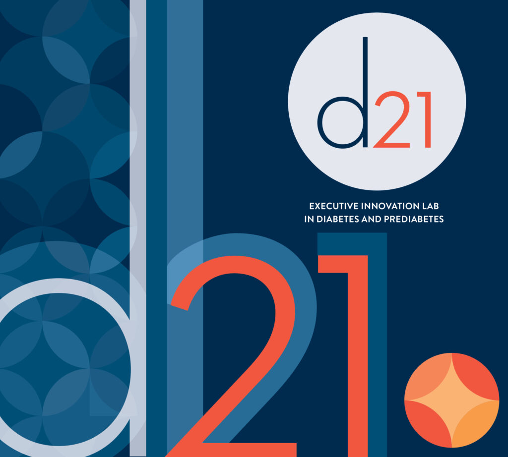 d21 Executive Innovation lab Logo blue and orange